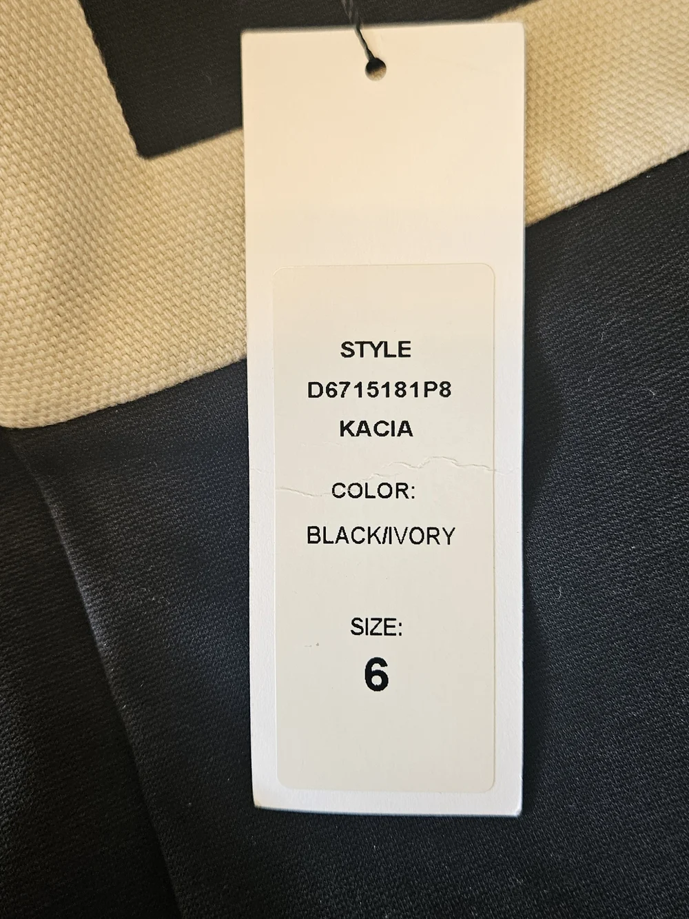 Diane Von Furstenberg Black A-Line Skirt with Cream Trim